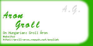 aron groll business card