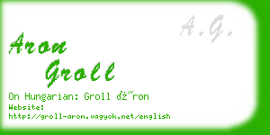 aron groll business card